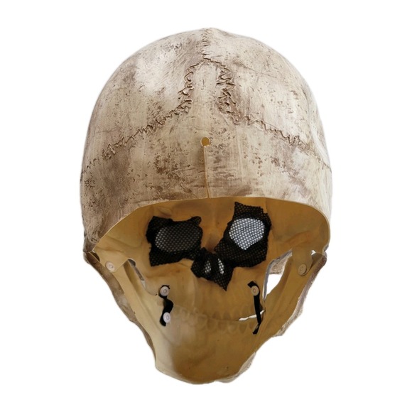 Realistic Skull Mask Moving Jaw Halloween Costume Creepy Skeleton Cosplay - Picture 3 of 3